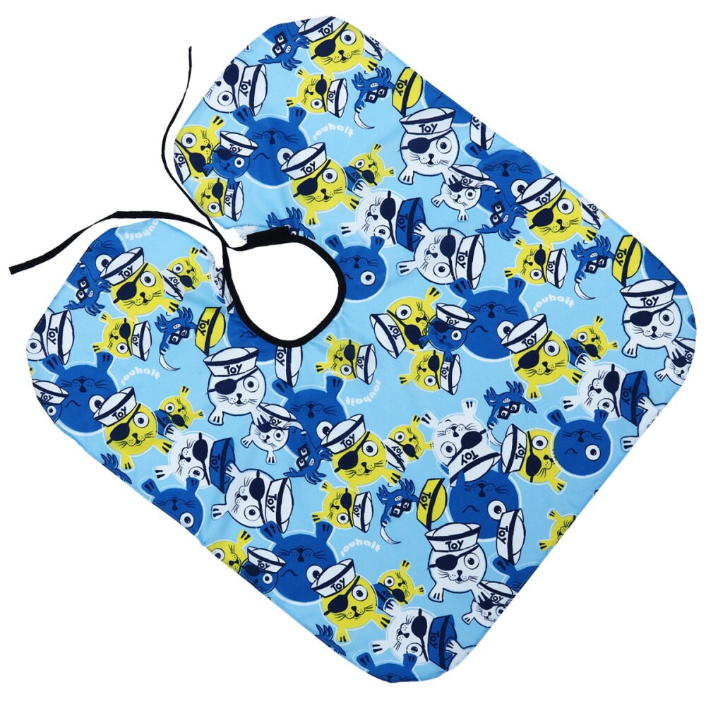 1Pc Haar Knippen Cape Cartoon Patroon Schort Haar Styling Cape Kapsalon Kleding Kappers Supply Voor Kinderen Kat: Assorted Color 2