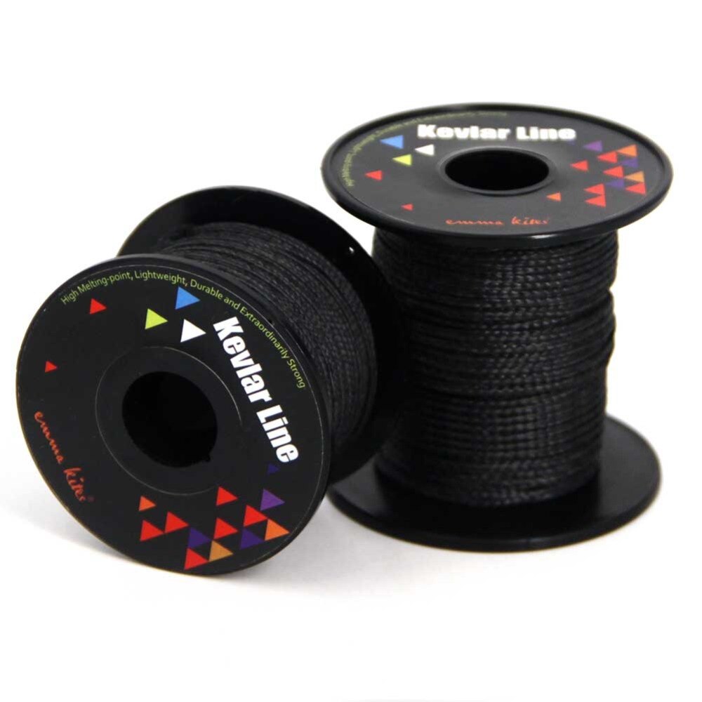 1800lb 50ft drage line sort kevlar line med kerne 4.6mm single line drage flyvesnor udendørs fiske hjælpesnor