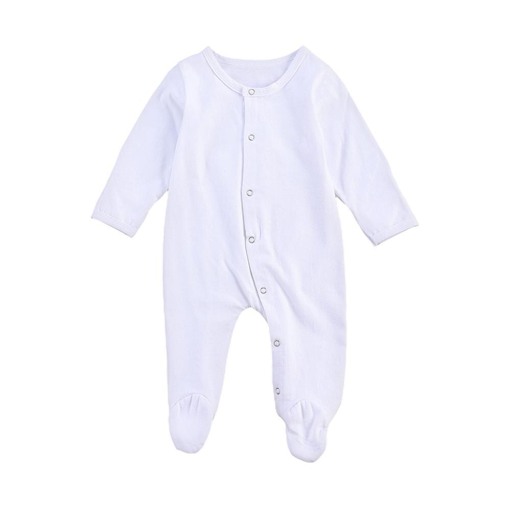 -né bébé garçon fille enveloppement pied barboteuse doux coton vêtements couleur unie à manches longues automne combinaison vêtements de nuit: E / 3M