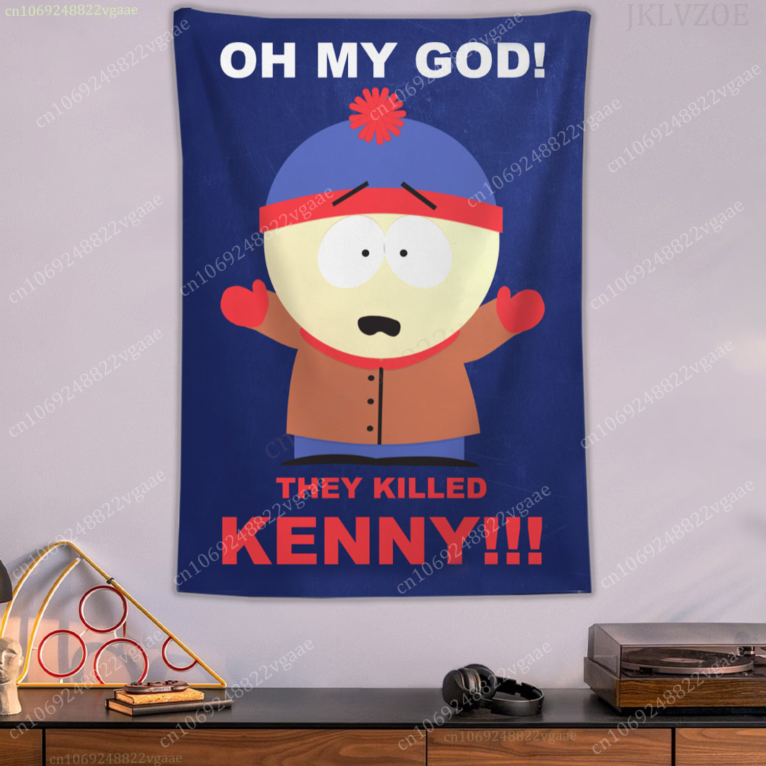 South Park Tapestry Poster Wall Tapestries Bedroom Decoration Aesthetic Tapices Flag Wallpaper 40x60 Funny Slogan: 1900MM×1250MM / Buff