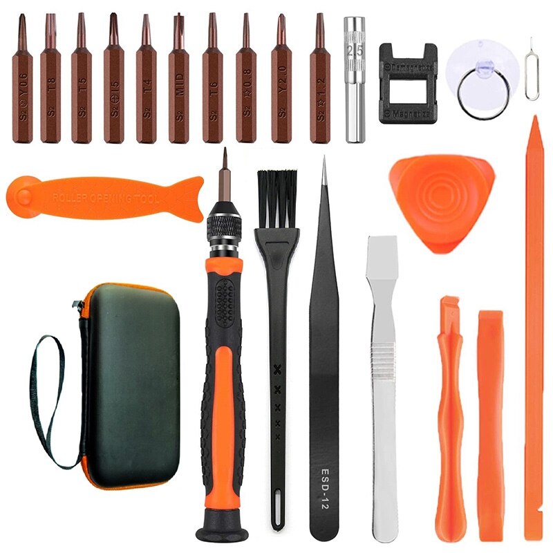 24 Mobile Phone Repair Kits, Precision Screwdriver Set with netizer, Fixed Tool Kit for Electronic Repair Equipment