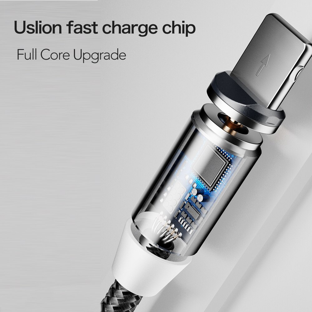 CaseMe-Cable magnético tipo C micro USB para iPhone, Cable LED de carga rápida de 1M, cargador magnético tipo C, conector de teléfono