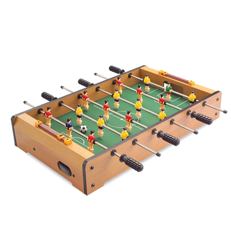Wooden Table Soccer Table Mini 6-pole Table Soccer Machine Double Game Table Football outdoor games: Log color