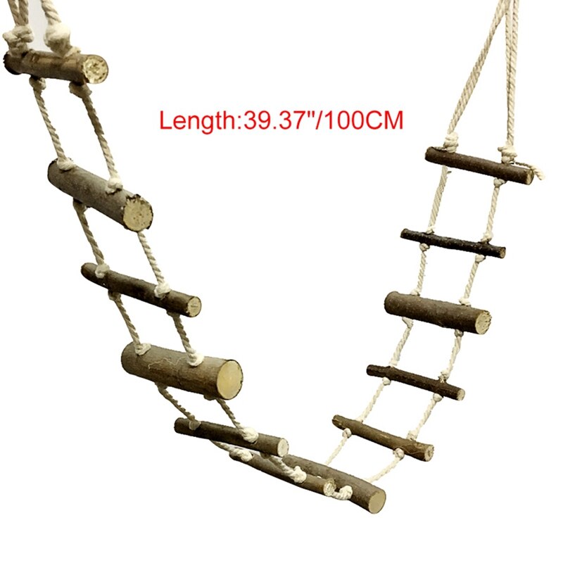 Fresh Look at Parrot Swing Ladder Toys Rope Net With Buckles Pet