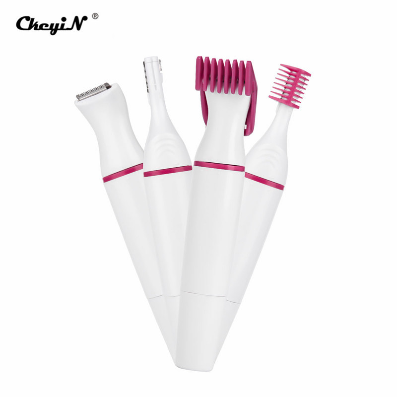Electric Nose Hair Trimmer Ear Hair Clipper No Pain Women Eyebrow Trimmer Body Armpit Leg Bikini Lady Shaver Battery Operated 31