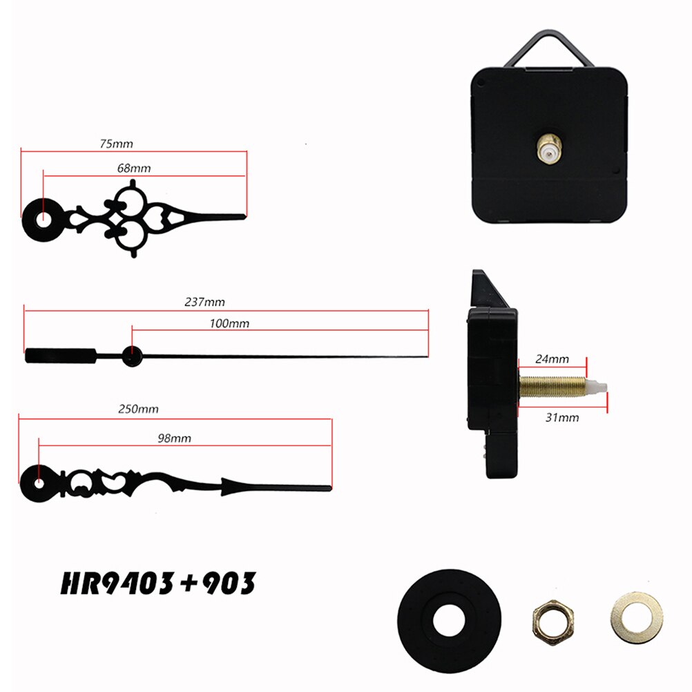 DIY Clock Accessories Movement Metal Clock Pin Parts Long Axis Hook Clock Movement Compact Wall Clock Movement