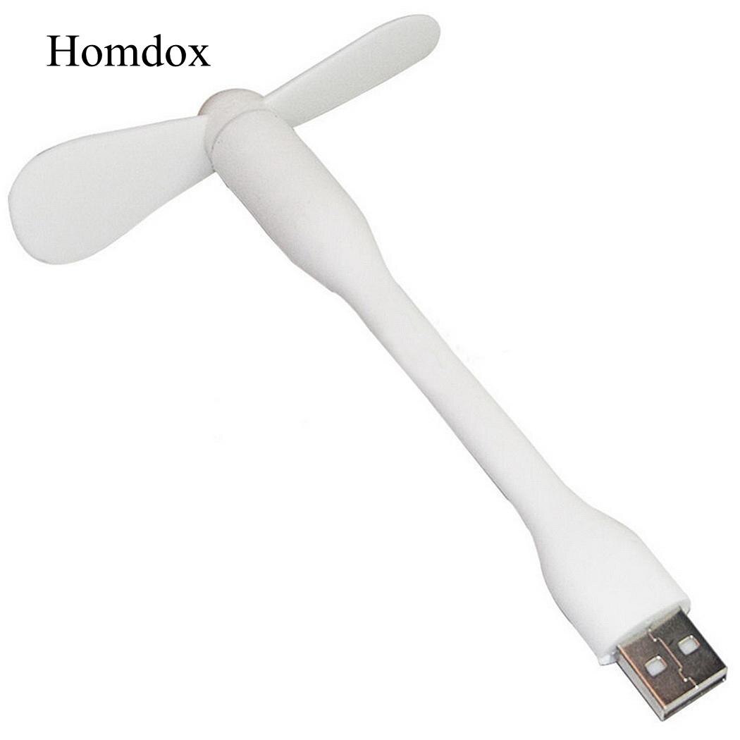 USB Fan Flexible portable removable USB Mini Fan For all Power Supply USB Output USB Gadgets for Laptop Desktop Computer: White