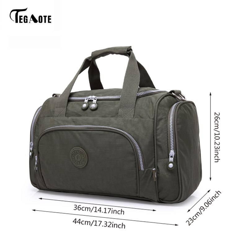 TEGAOTE Men's Travel Bag Zipper Luggage Travel Duffle Bag Latest Style Large Capacity Male Female Portable Travel Tote