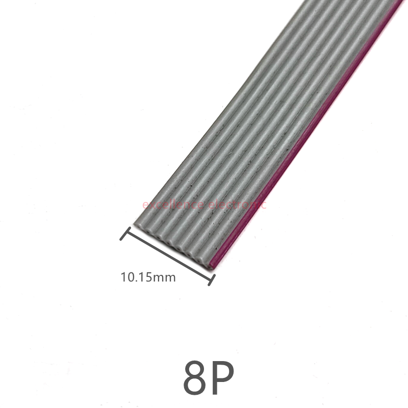 1/2/5/10Meter 6P/8/10/14/16/20/26/30/34/40/50/60 Pin 1.27Mm Pitch Grijze Platte Lintkabel 28 Awg draad Voor 2.54Mm Fc Idc Connector