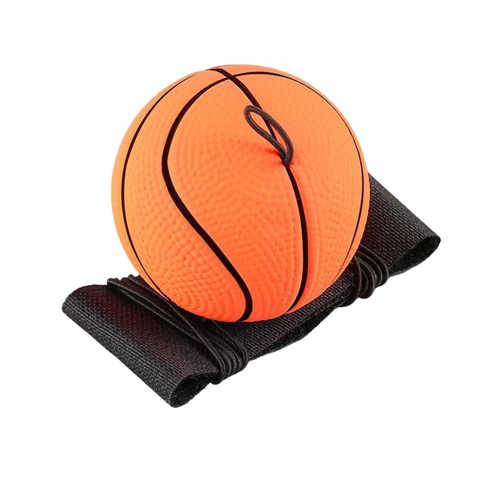 Handgelenk-Rücklaufball, Gummi-Sportball mit Handschlaufe, Rebound, Hüpfball, Spielzeug, Basketball, Baseball, Fußbälle, Armband-Spielzeug: WHITE