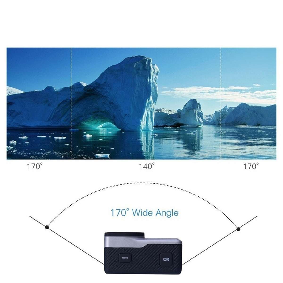 Actiecamera full hd allwinner 4k 30 fps 60 fps wifi 2.0 " scherm mini helm waterdichte sport dv-camera waterdichte dvr-camera