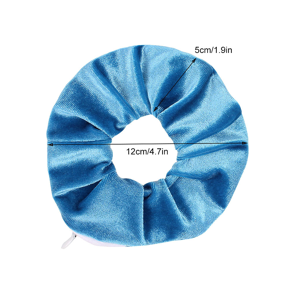 Visier geheimes Haar mit Reiß verschluss Tasche Krawatte Haar Scrunchie Reise Umleitung Stash Safe Container