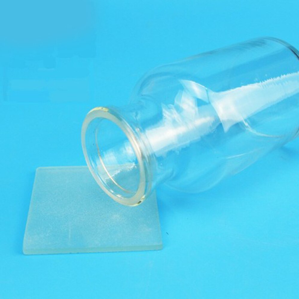 500mL Gas Collecting Bottle Transparent Clear Glass with Ground - In Glass Sheet Collector Laboratory Chemistry Equipment