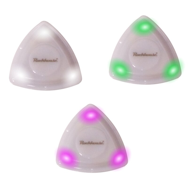 Rockhouse-púa de guitarra LED con luz, No necesita carga, accesorio para guitarra