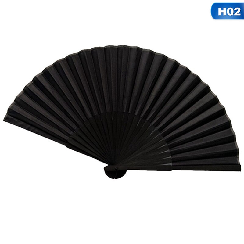 Chinese Stijl Zwart Vintage Hand Fan Folding Fans Dance Wedding Party Favor Chinese Dance Party Folding Fans: 02