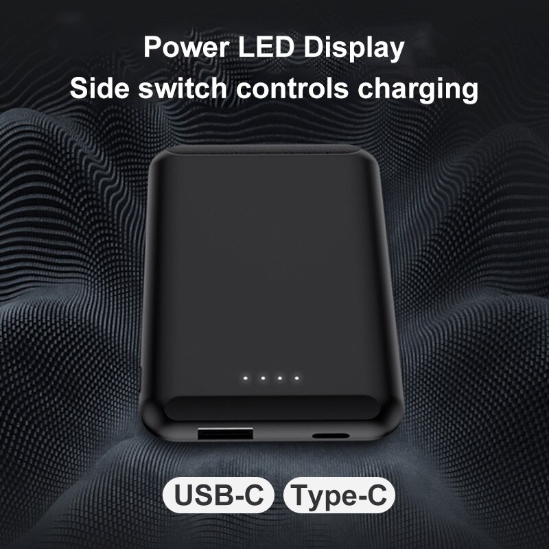 CASEIER Magnetic Wireless Charger 5000mAh Mini Power Bank For iPhone 12 Pro Max Magnetic External Battery Portable Powerbank