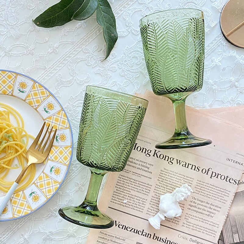 300ml retro vinglass kopper rav lettelse drikker fruktjuice bryllupsfest champagne kopp vin glass beger