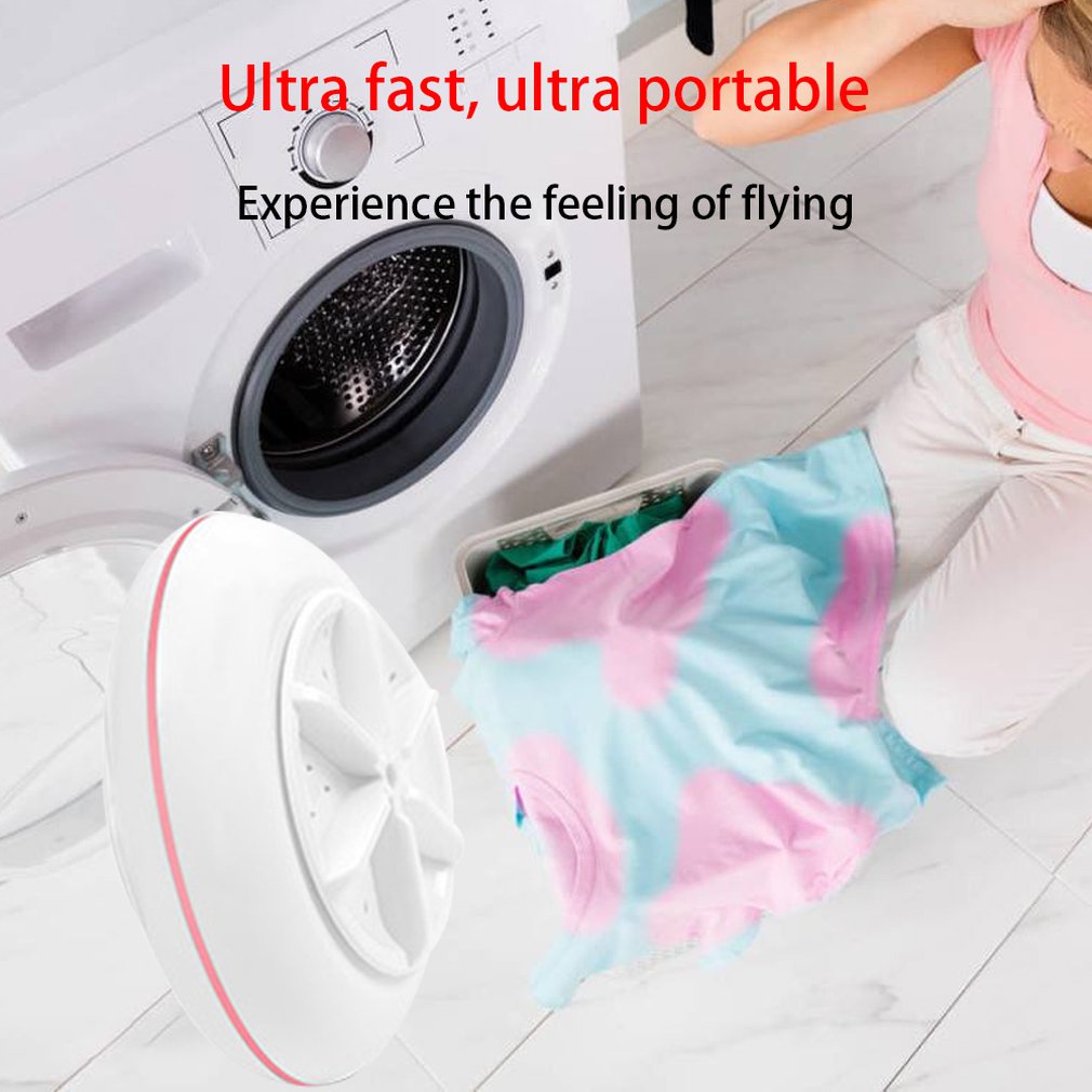Convenient Automatic Ultrasonic Mini Clothes Washing Machine Special Materials Washing Tool Travel Washing Device