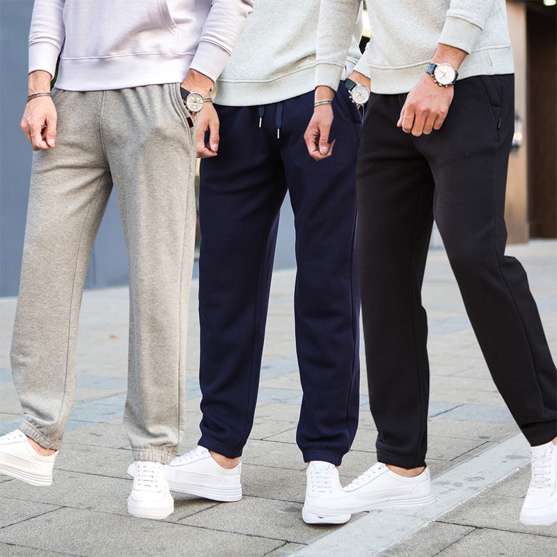 Hjemmetøj til mænd #39 bomuld soveunderbukser løse enkle solide pyjamas forårs fitness bukser