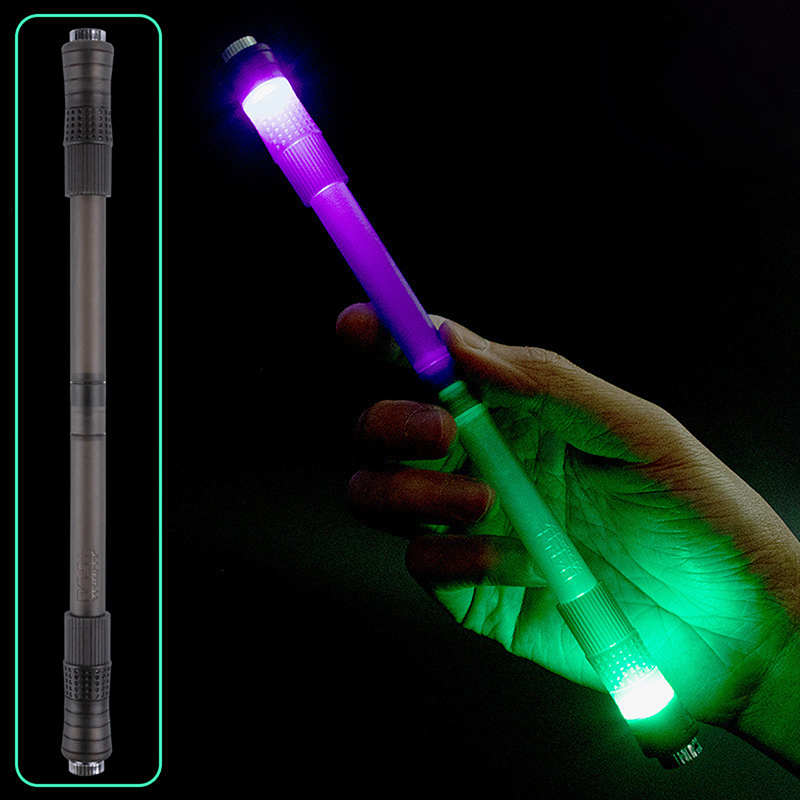 Verlichte draaiende pen Creatieve rollende speciale pen Kinderen Release Pressure Spin Toy Pocket Led Flash Spinning Pen