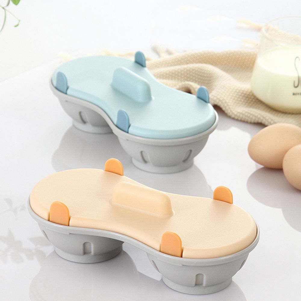 Double Cup Egg Pot Pancake Maker Poaching Pods Boiler Eggs Mold Egg Poacher Microwave Ovens Pan Cooking Tool Kitchen Accesorioes