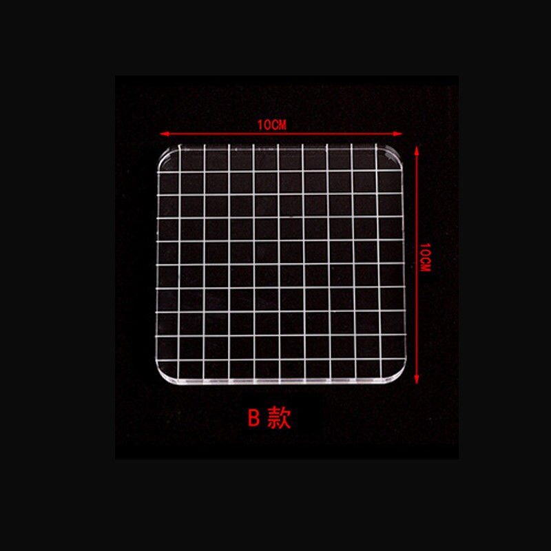 High Transparency Acrylic Block for DIY Transparent Seal Stamp Block handle for DIY Scrapbooking Clear Photo Album Decorative: B