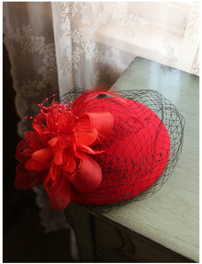 mujer boda sombrero flor negro para de novia velo pelo con peine perla con cuentas para novia sombreros y fascinadores