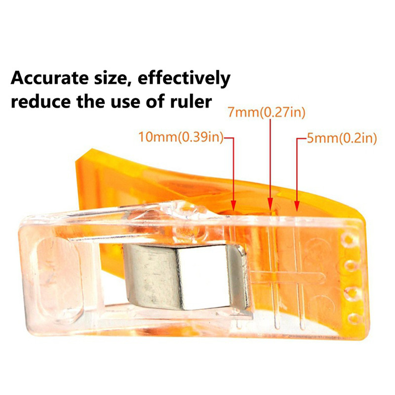 100pcs Sewing Clips Quilting Clips Clamps Fabric Cloth Patchwork Sewing Clips For Sewing Knitting Plastic Clip DIY Crafts