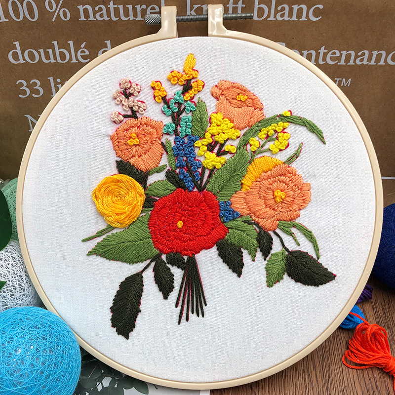 Van Gogh Schilderij Zonnebloem Handwerken Borduurpakketten Voor Beginner Met Borduurwerk Hoepel Diy Kruissteek Ambachtelijke Handwerk Decor