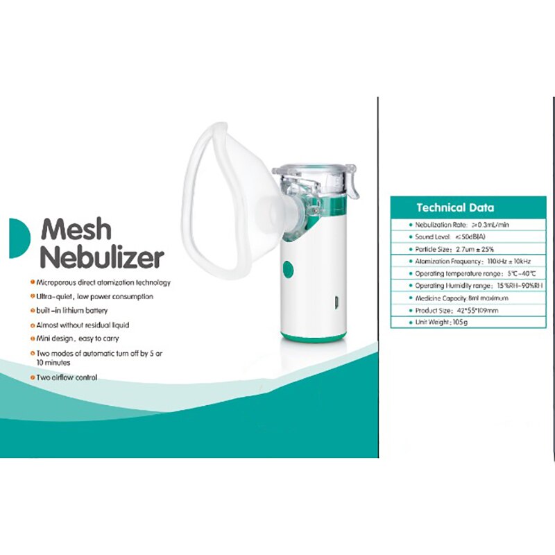 USB Battery Dual Purpose Nebulizer, Portable Mute Atomizer, Portable Humidifier, Cool Sprayer, Household Child Atomizer