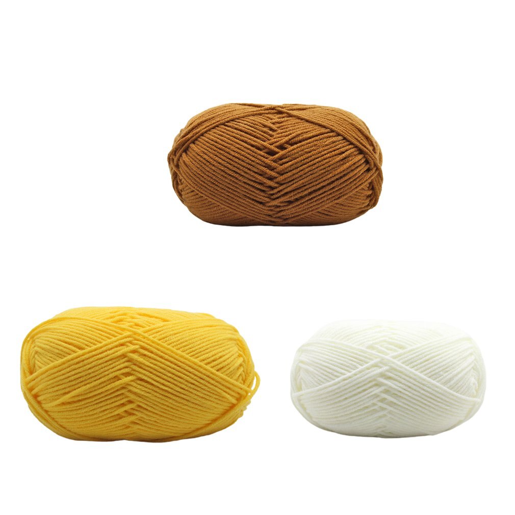 4 strands of milk cotton thread 4 strands of pure cotton hat scarf line blanket medium thick crochet wool