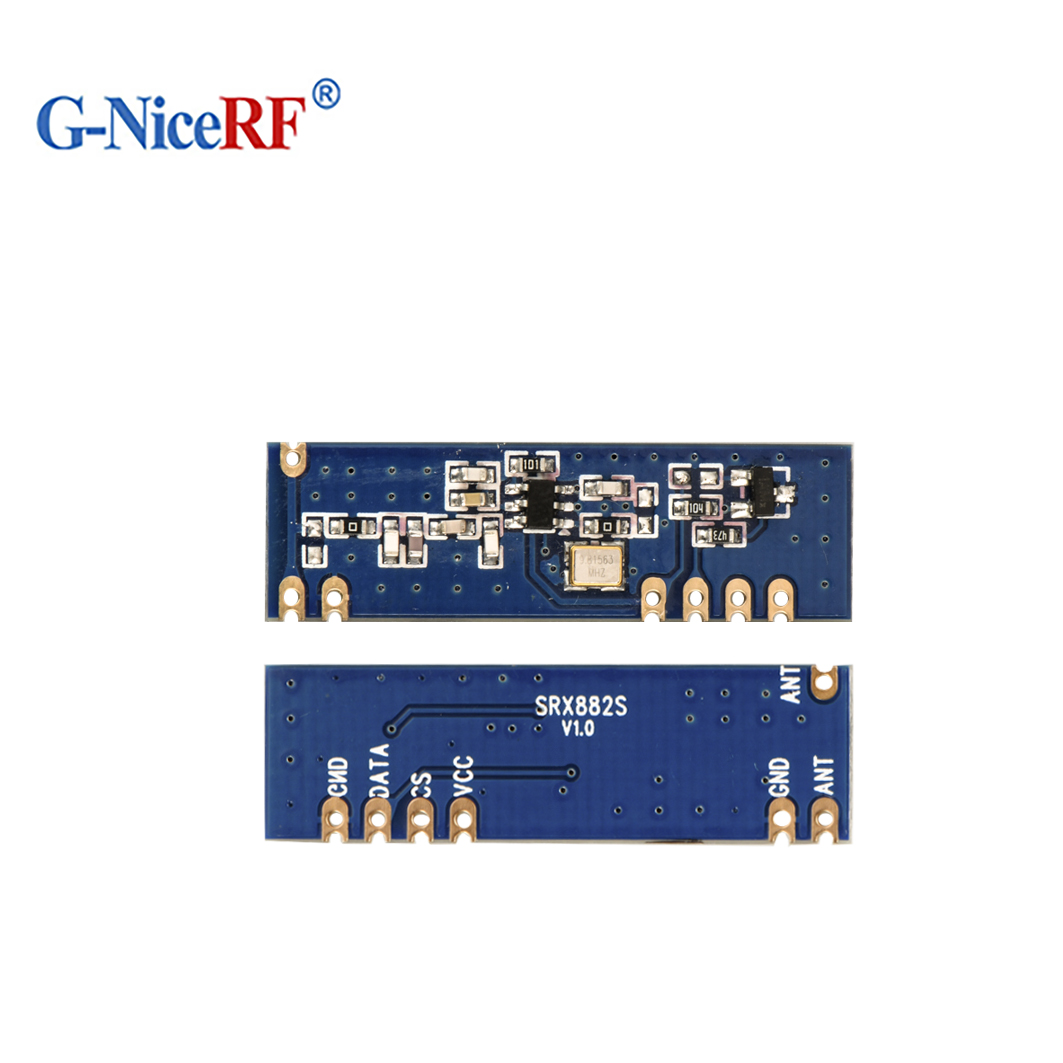 5個/ピース/ロットマスク433mhz rfレシーバーモジュールsrx882s、スプリングアンテナ付き