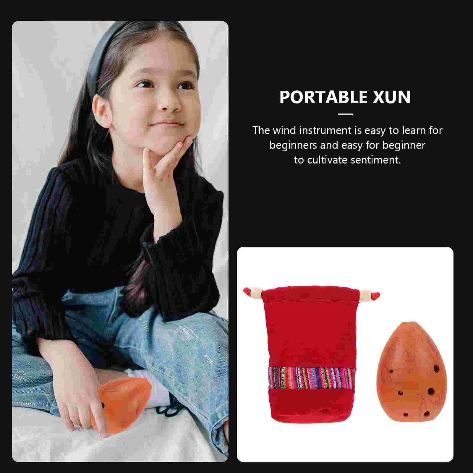 1 Set Beginner Xun Kids Xun 8 Hole Xun Portable Xun Musical Instrument