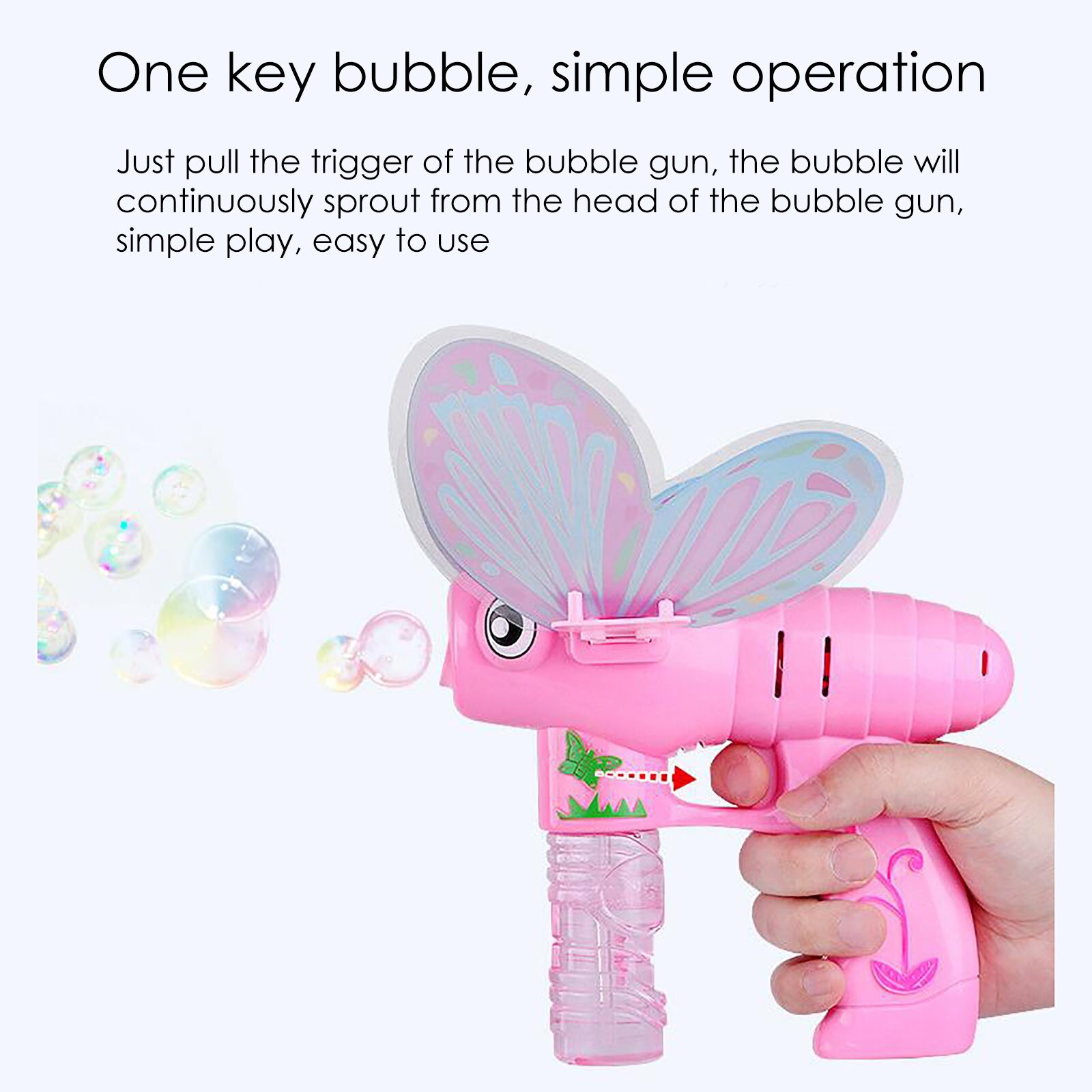 Automatische Kinderen Bubble Machine Vlinder Vleugel Bubble Blazen Speelgoed (50Ml * 2) licht Outdoor Kinderen Meisjes Speelgoed Snelle Levering