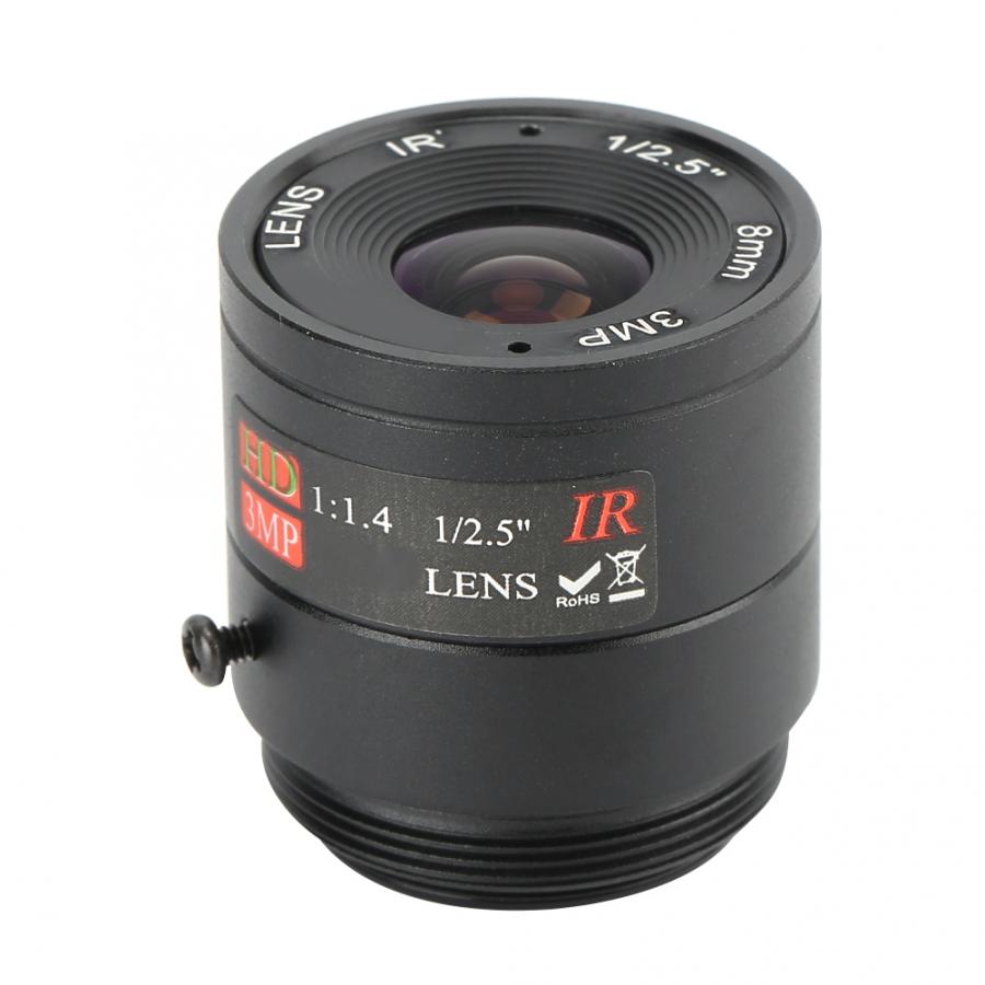 8mm Focal Length Camera Lens 3MP High Definition Wide Field Angle Security CCTV