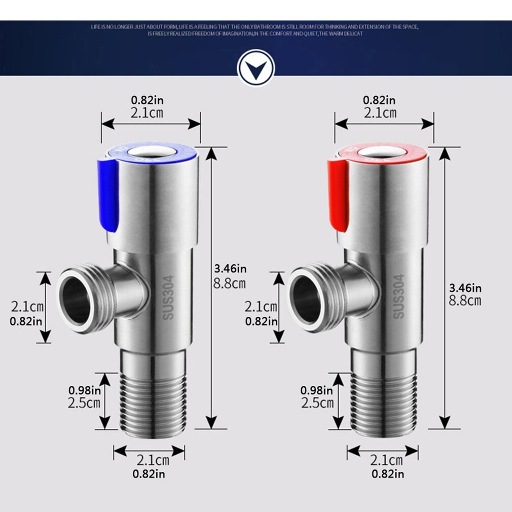 Triangle Valve Thickened Explosion proof Water Heater Stainless flexible smooth switch Special Toilet Inlet Valve Check Handle