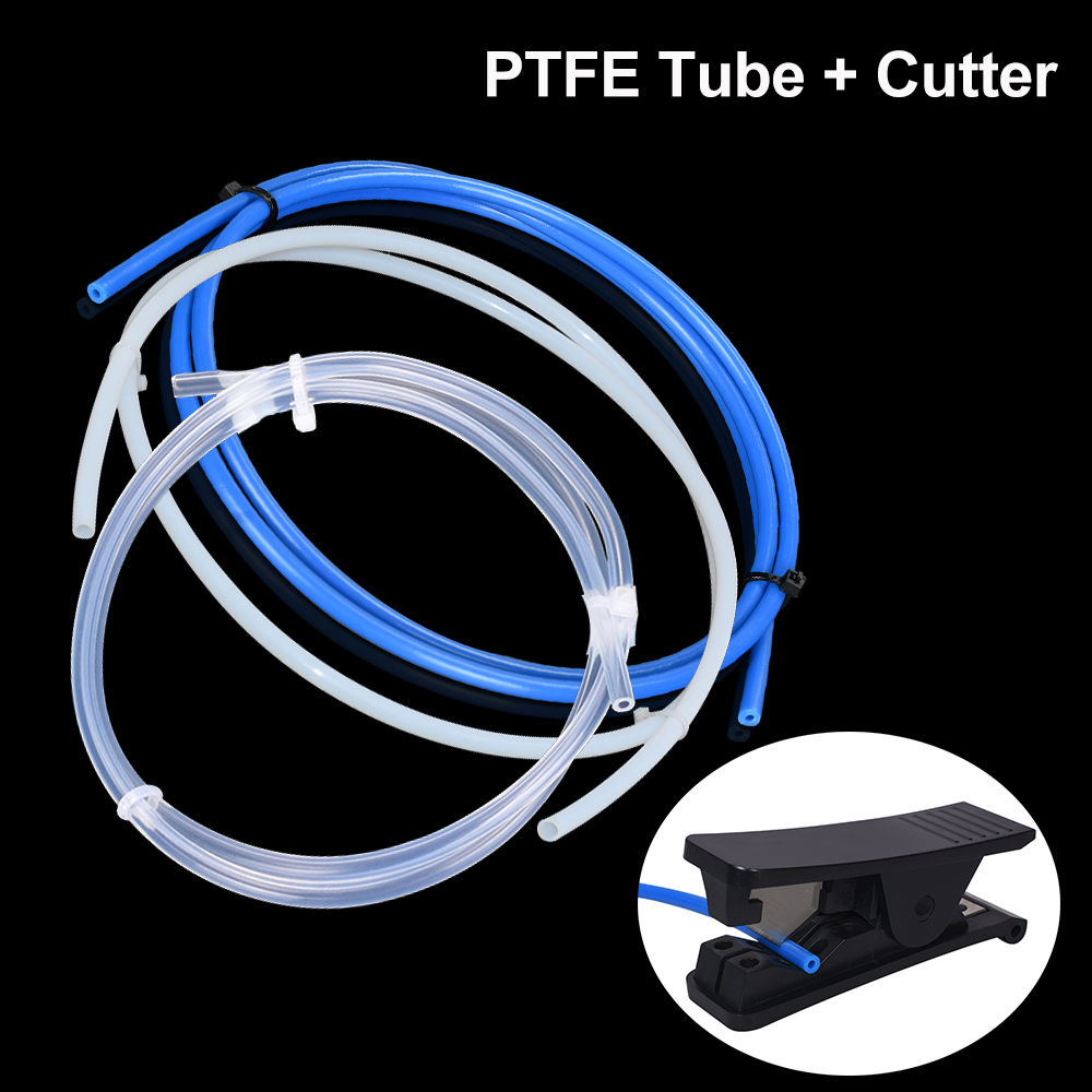 PTFE Tube Teflonto with Cutter PLA PiPe Clear OD4 ID2mm 1.75mm 3D Printer Parts For V6 V5 J-head I3 Mega Hotend MK8 Extruder