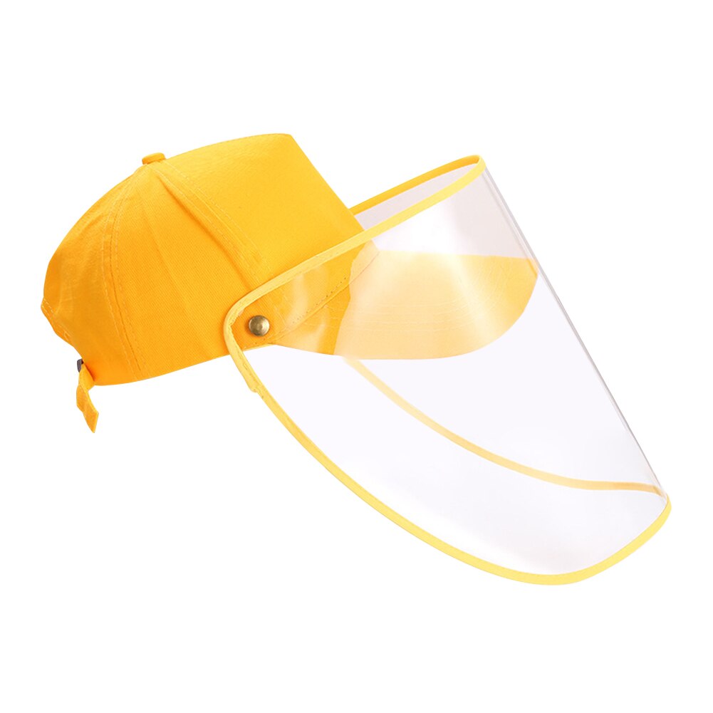 Korean Protective Cap Hat Outdoor Anti-fog Saliva Baseball Cap Spring Summer Removable Sun Shade Hat Men Women Universal: YELLOW