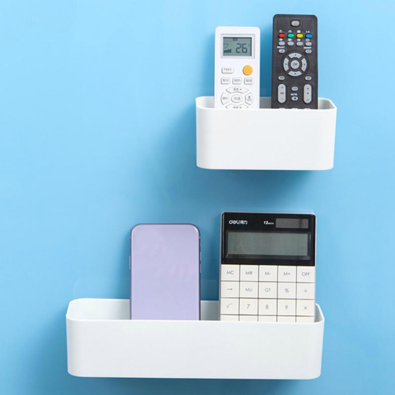 Shelf Remote Supplies Cosmetic Storage Bathroom Wall Storage Home Box Adhesive Wall Mounted Control Organizer Case Holder Rack