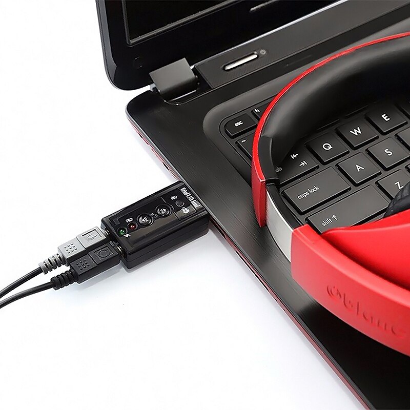 ! FELYBY External USB Sound Card | Audio Adapter USB 2.0 | 3.5mm Jack to Connect Microphone & Speaker or Headphone