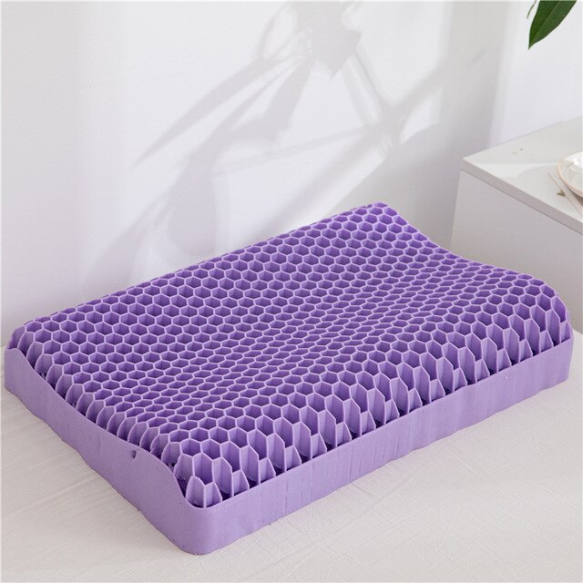 No Pressure Pillow TPE Pectin Pillow Neck Pillow Gel Black Technology Pillow No Pressure Purple Waxy Neck Honeycomb Pillows: Default Title