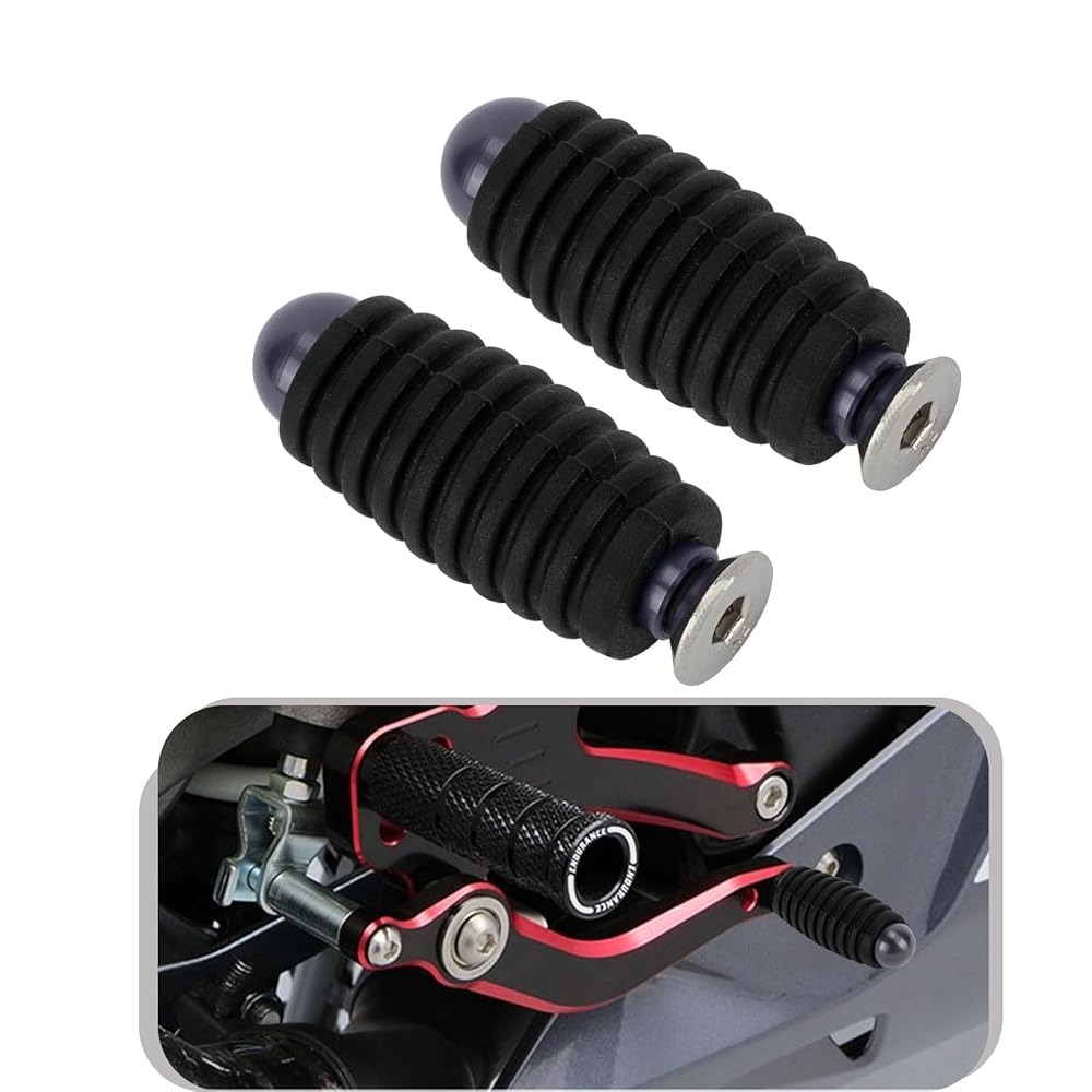 Motorrad 6MM Universal Zwei-Rad Pedal Bar Schritt Bar Links & Rechts Fußstütze Fußrasten Getriebe Shift Pegs bremsrasten: Elfenbein