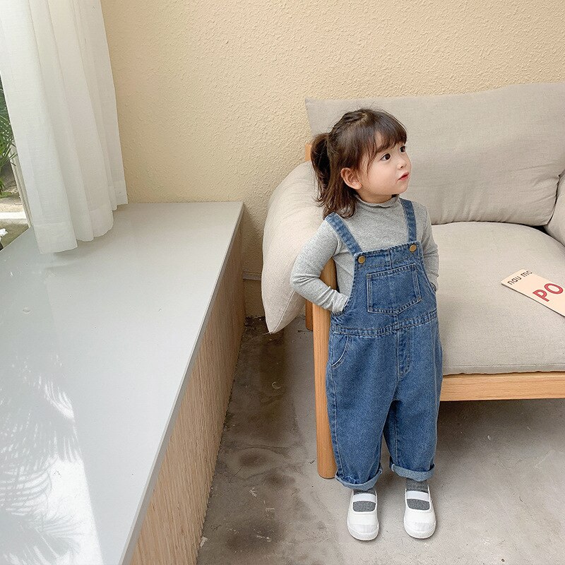 I bambini Delle Ragazze Dei Ragazzi Dei jeans Tute E Salopette bambino Del bambino Dei Bambini Del denim Tute E Salopette Tuta Dei Bambini casuale per Bambini Pantaloni Lunghi