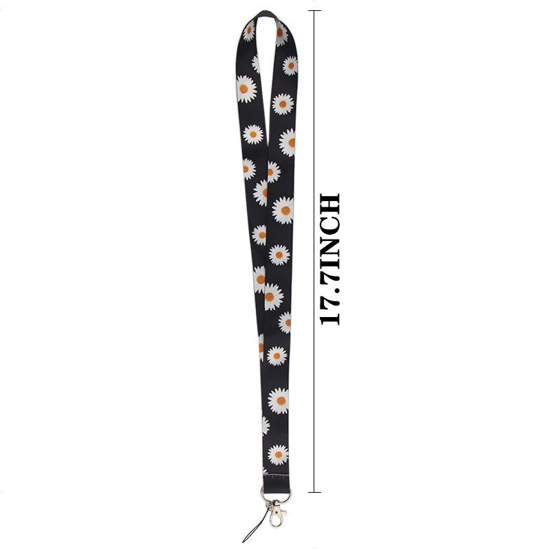 Vrouwen Sleutelhanger Holder Neck Strap Lanyard Bloemenprint Lanyard Card Id Houder Auto Sleutelhanger Id-kaart Badge Kids