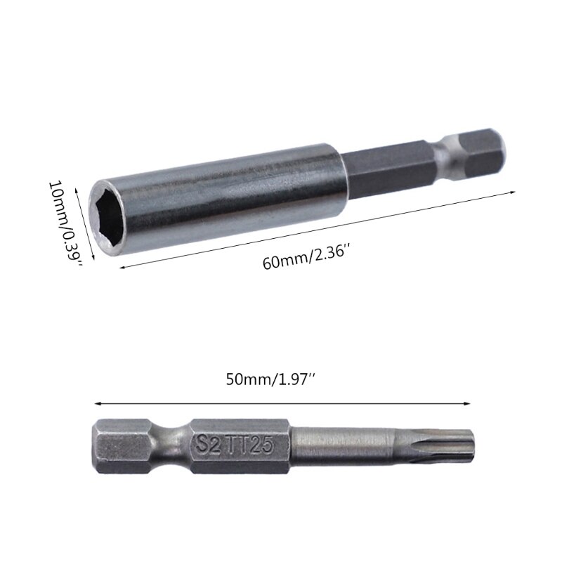 Multifunctionele Legering Staal Torx Schroevendraaier Set Zeshoekige Handvat Mini Magnetische Schroevendraaier Bits Kit Voor Elektrische Handboor