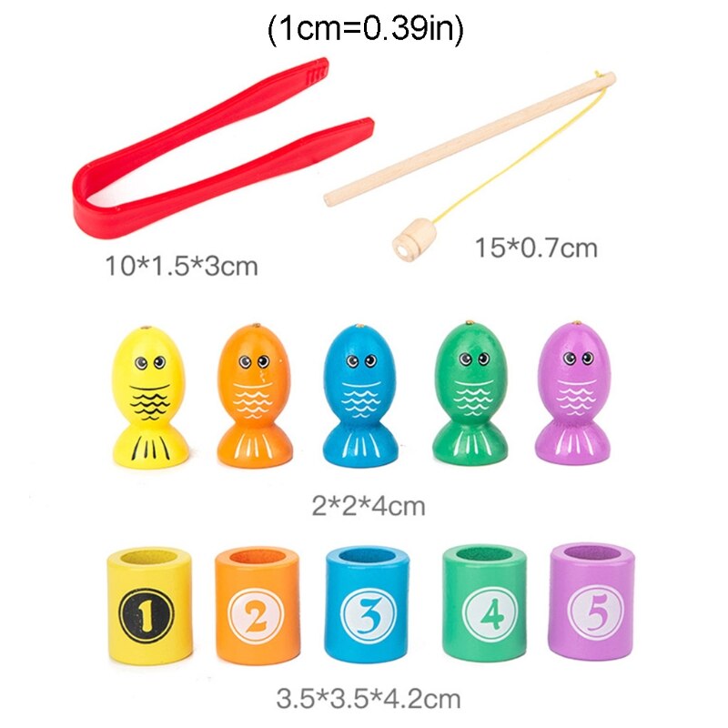 per bambini Giocattoli di Legno di Pesca Magnetica Insetto Cattura Del bambino Bambini educativo Gioco DXAD
