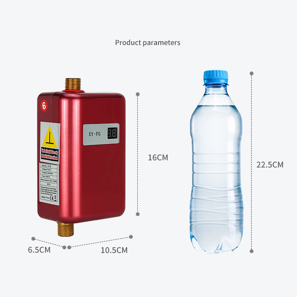 3800W Durchlauferhitzer Elektrische Heiße Dusche Mini Tankless Fluss Schnelle Heizung Edelstahl Wasser Heizung Küche Bad