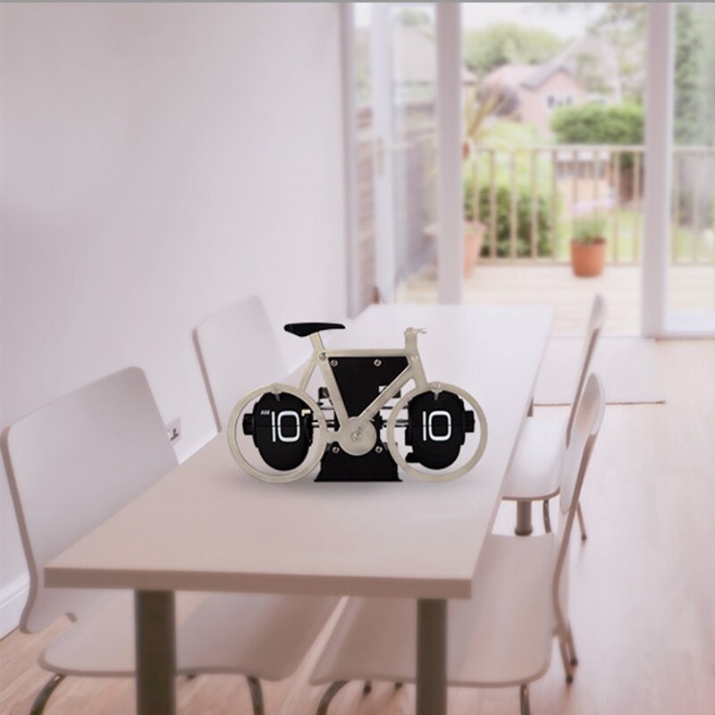 Flip Clock Bicycle Shaped Clock Table Alarm Travel Clock Home Decorative