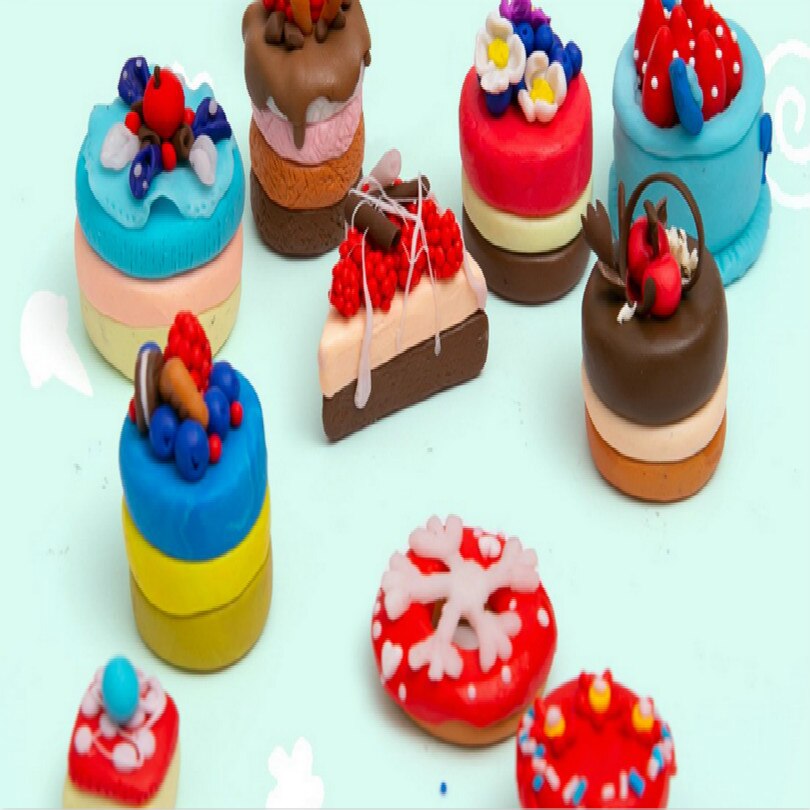 24 kleuren milieubescherming babyverzorging zachte klei snoep klei rubber polymeer klei 500g + gereedschap