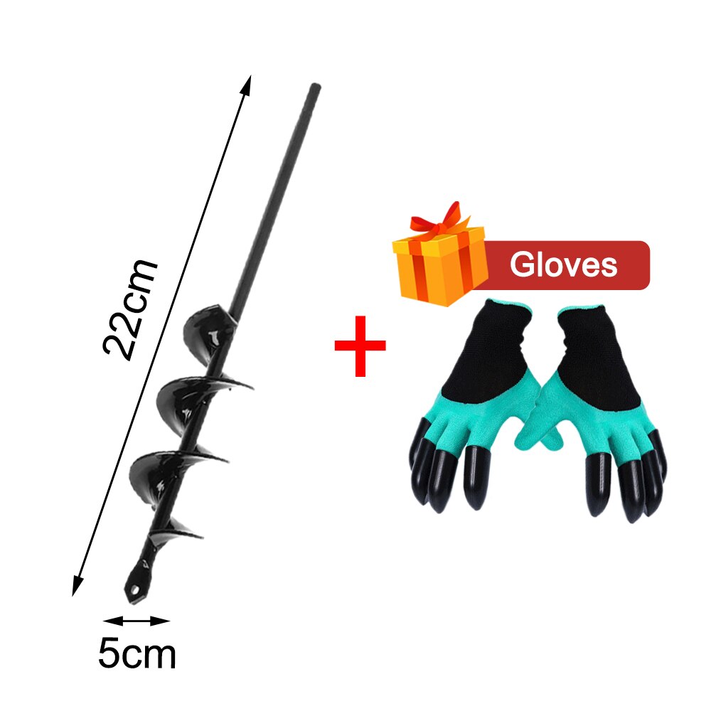 Grondboor, boor voor het planten van zaden, tuinhekken, bloemenbakken, tuingereedschap: 522cm